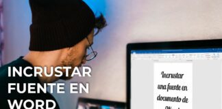 Como incrustar una fuente o tipografía en Word